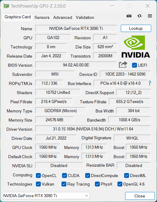 GPU-Z 2.50.0特别版发布 迎接RTX 4090、Arc A7系列