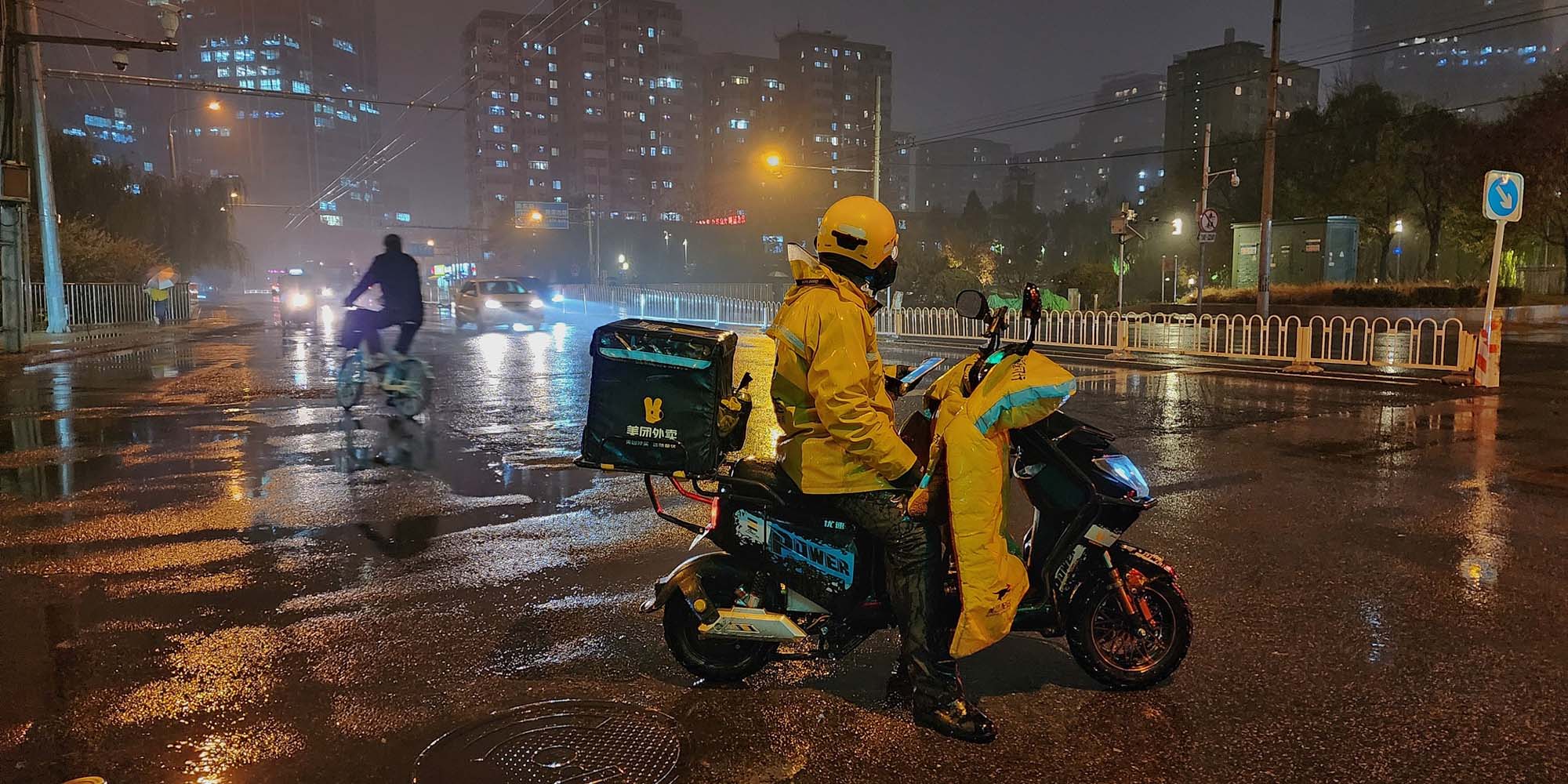 Fearing Lockdown, Beijing’s Delivery Workers Camp Outside