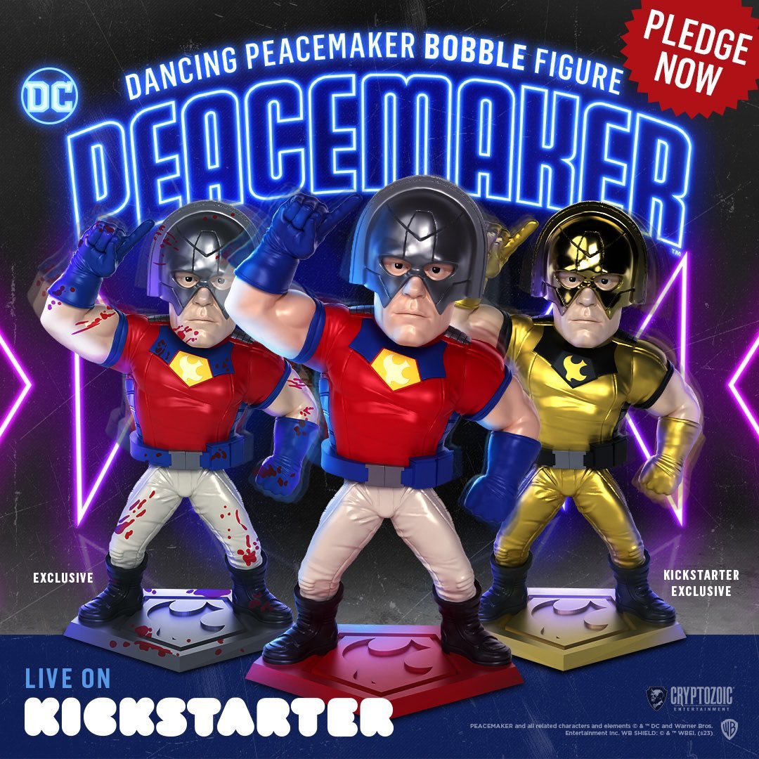 Dancing Peacemaker Bobble Figure up on Kickstarter