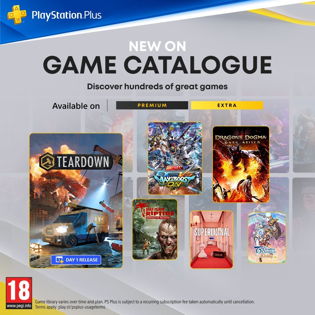 《Dead Island》、《Teardown》、《Dragon’s Dogma》等遊戲加入PlayStation Plus