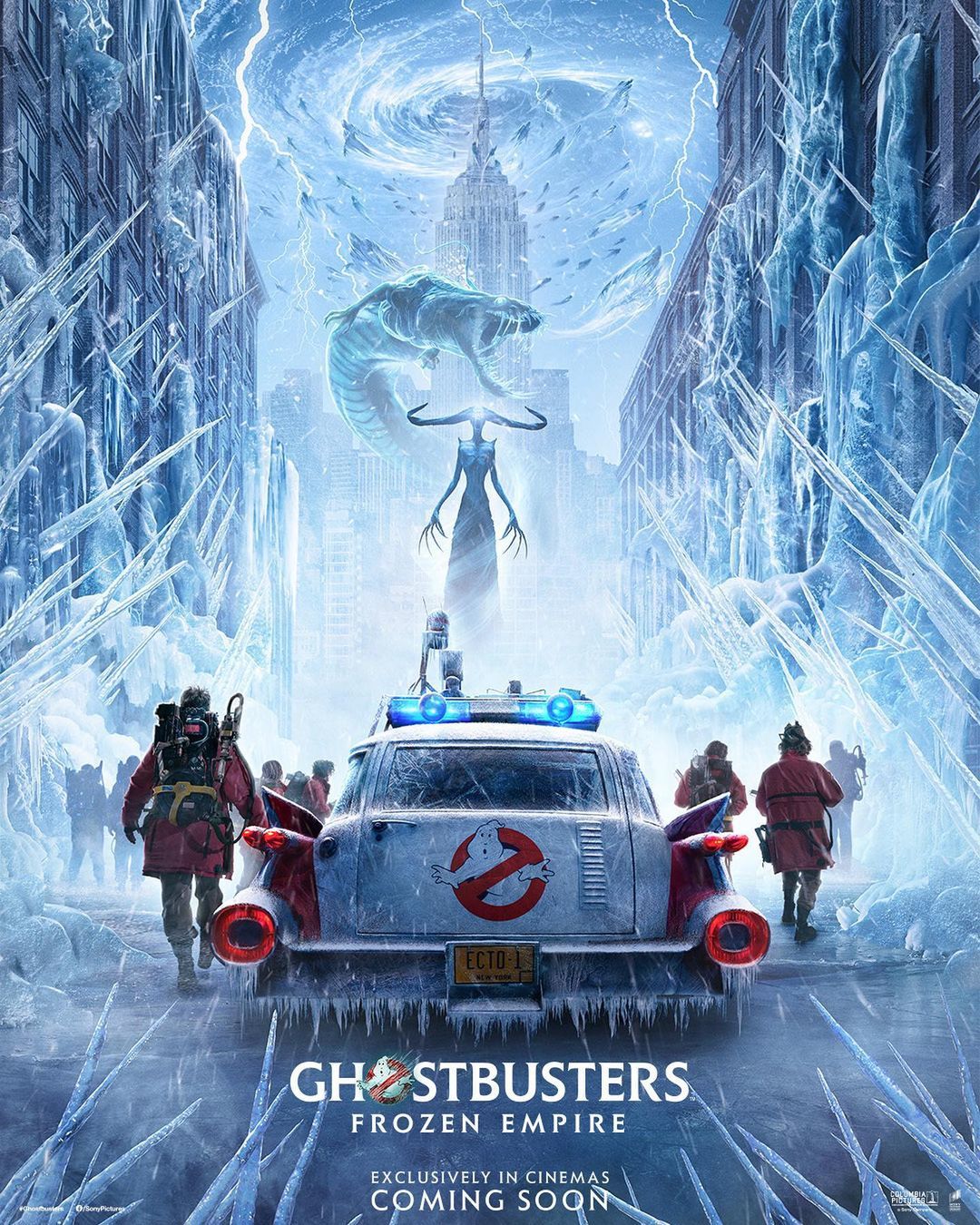 Ghostbusters: Frozen Empire 的新電影海報顯示反派