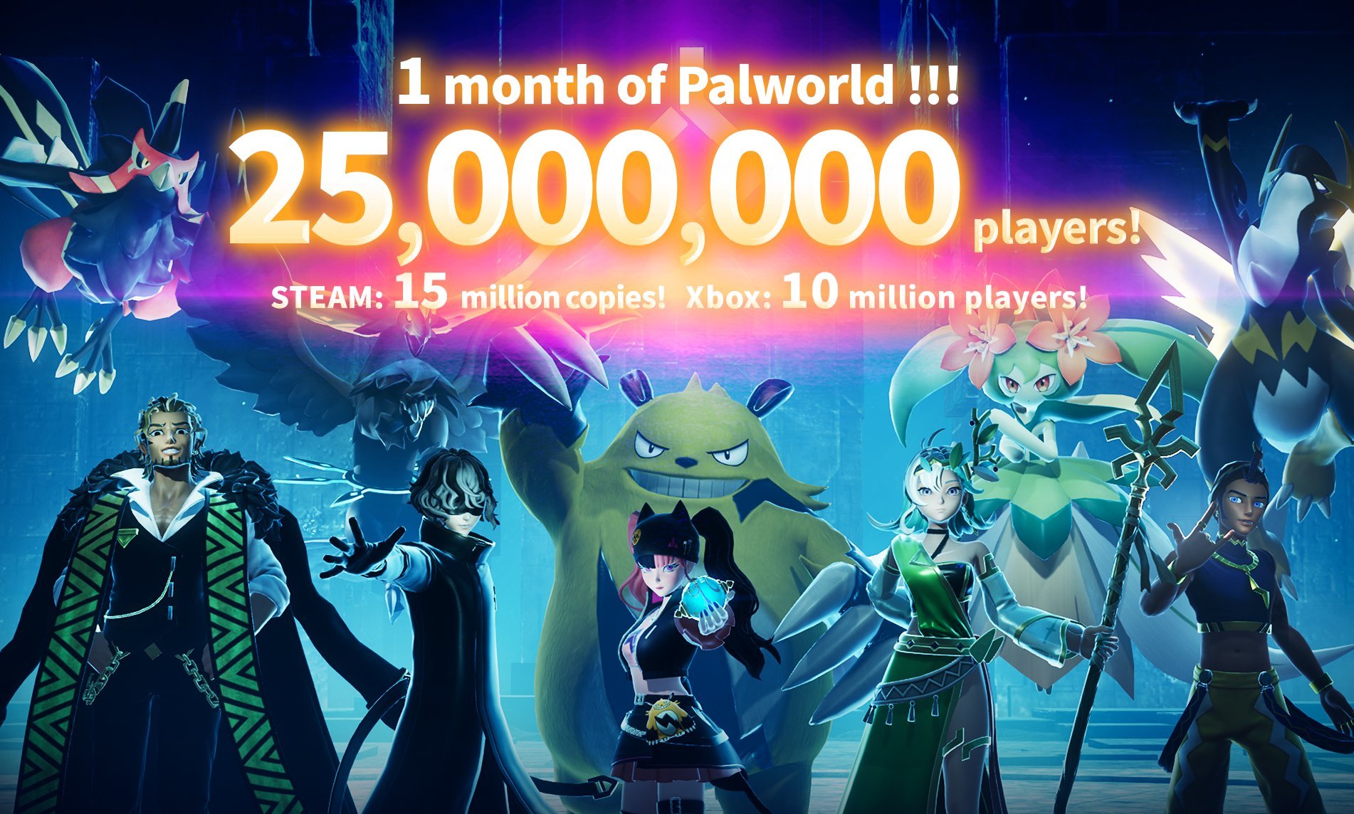 Palworld 超過 2500 萬玩家