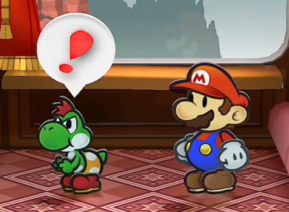 這就是 Yoshi 在 Paper Mario 2 重製版中的樣子