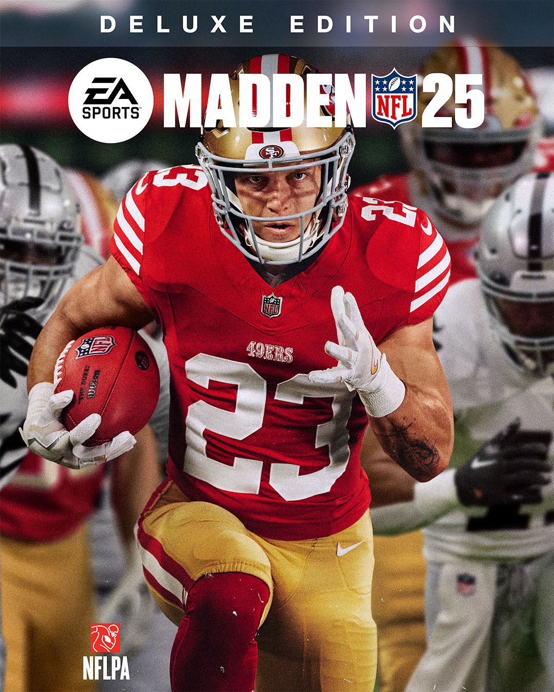 克利斯蒂安·麥卡弗里 （Christian McCaffrey） 是 Madden NFL 25 的封面運動員