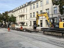 Straßensperrung in Potsdam: Bauweiche für Straßenbahn benötigt mehr Platz