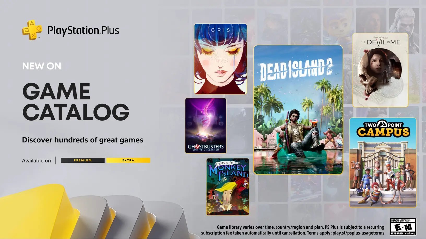 Dead Island 2、Return to Monkey Island 和 Gris，以及 PS Plus Extra/Premium 的新遊戲版本