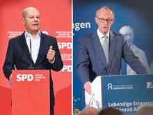 Zäher Auftakt: Scholz und Merz stolpern in den Wahlkampf